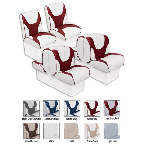 Overton's Deluxe Boat Seat Package with 10" Bases