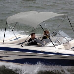 Shademate Sunbrella Stainless 3-Bow Bimini Top 6'L x 36''H 79''-84'' Wide