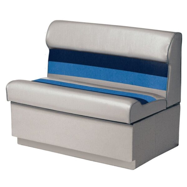 Toonmate Deluxe Pontoon 36" Wide Lounge Seat with Toe Kick Base, Gray