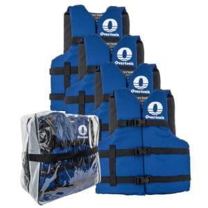 Universal Adult Life Jackets 4-Pack, Blue